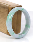 Baikalla Jewelry Jadeite Jade Bangle Bracelet Baikalla™ "Classic Bangle" Genuine Jadeite Jade Lavender Green Bangle Bracelet (55.48mm)