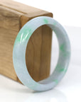 Baikalla Jewelry Jadeite Jade Bangle Bracelet Baikalla™ "Classic Bangle" Genuine Jadeite Jade Lavender Green Bangle Bracelet (55.48mm)