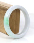 Baikalla Jewelry Jadeite Jade Bangle Bracelet Baikalla Genuine White & Green Burmese Jadeite Jade Bangle Bracelet (62.43mm)