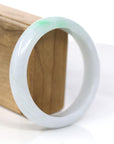 Baikalla Jewelry Jadeite Jade Bangle Bracelet Baikalla Genuine White & Green Burmese Jadeite Jade Bangle Bracelet (62.43mm)