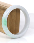 Baikalla Jewelry Jadeite Jade Bangle Bracelet Baikalla Genuine White & Green Burmese Jadeite Jade Bangle Bracelet (62.43mm)