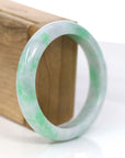 Baikalla Jewelry Jadeite Jade Bangle Bracelet Baikalla™ "Classic Bangle" Genuine Jadeite Jade Lavender Green Bangle Bracelet (57mm)