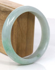 Baikalla Jewelry Jadeite Jade Bangle Bracelet Baikalla™ "Classic Bangle" Genuine Jadeite Jade Lavender Green Bangle Bracelet (61.87mm)