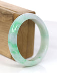 Baikalla Jewelry Jadeite Jade Bangle Bracelet Baikalla™ "Classic Bangle" Genuine Jadeite Jade Lavender Green Bangle Bracelet (55.84mm)