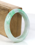 Baikalla Jewelry Jadeite Jade Bangle Bracelet Baikalla™ "Classic Bangle" Genuine Jadeite Jade Lavender Green Bangle Bracelet (55.84mm)