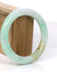 Baikalla Jewelry Jadeite Jade Bangle Bracelet Copy of Yellow Blue- Green Jadeite Jade Round Bangle Bracelet (58.20 mm)