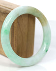 Baikalla Jewelry Jadeite Jade Bangle Bracelet Copy of Yellow Blue- Green Jadeite Jade Round Bangle Bracelet (58.20 mm)
