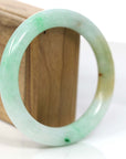 Baikalla Jewelry Jadeite Jade Bangle Bracelet Baikalla Classic Yellow & Green Jadeite Jade Round Bangle Bracelet (58.20 mm)