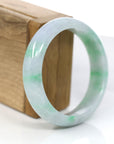Baikalla Jewelry Jadeite Jade Bangle Bracelet Baikalla™ "Classic Bangle" Genuine Jadeite Jade Lavender Green Bangle Bracelet (57.04mm)