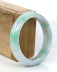 Baikalla Jewelry Jadeite Jade Bangle Bracelet Baikalla™ "Classic Bangle" Genuine Jadeite Jade Lavender Green Bangle Bracelet (57.04mm)