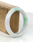 Baikalla Jewelry Jadeite Jade Bangle Bracelet Baikalla Genuine White & Green Burmese Jadeite Jade Bangle Bracelet (57.02mm)