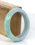 Baikalla Jewelry Jadeite Jade Bangle Bracelet Baikalla™ "Classic Bangle" Genuine Jadeite Jade Lavender Green Bangle Bracelet (54.62mm)