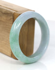 Baikalla Jewelry Jadeite Jade Bangle Bracelet Baikalla™ "Classic Bangle" Genuine Jadeite Jade Lavender Green Bangle Bracelet (54.62mm)