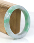 Baikalla Jewelry Jadeite Jade Bangle Bracelet Baikalla™ "Classic Bangle" Genuine Jadeite Jade Lavender Green Bangle Bracelet (59.39mm)
