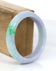 Baikalla Jewelry Jadeite Jade Bangle Bracelet Baikalla™ "Classic Bangle" Genuine Jadeite Jade Lavender Green Bangle Bracelet (56.67mm)