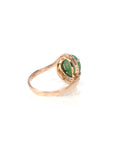 Baikalla Jewelry Jadeite Engagement Ring 18k Rose Gold Natural Imperial Green Oval Jadeite Jade Engagement Ring With Diamonds