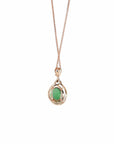 Baikalla Jewelry 18k Gold Jadeite Necklace Copy of Copy of Copy of 18K Rose Gold Oval Imperial Jadeite Jade Cabochon Necklace with Diamonds