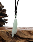 Baikalla Jewelry Jade Carving Necklace Natural Honey Yellow Jadeite Jade "Fish" Pendant Necklace