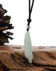 Baikalla Jewelry Jade Carving Necklace Natural Honey Yellow Jadeite Jade "Fish" Pendant Necklace