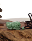 Baikalla Jewelry genuine jadeite carving Copy of Baikalla™ Pi Xiu Genuine Burmese Green Jadeite Jade PiXiu Pendant Necklace (FengShui Lucky)