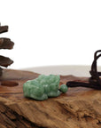 Baikalla Jewelry genuine jadeite carving Copy of Baikalla™ Pi Xiu Genuine Burmese Green Jadeite Jade PiXiu Pendant Necklace (FengShui Lucky)