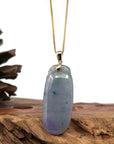 Baikalla Jewelry Jade Pendant Pendant Only Copy of Copy of Natural Ice Lavender Jadeite Jade Shou Tao ( Longevity Peach ) Necklace With 14k Yellow Gold Bail
