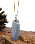 Baikalla Jewelry Jade Pendant Copy of Copy of Natural Ice Lavender Jadeite Jade Shou Tao ( Longevity Peach ) Necklace With 14k Yellow Gold Bail