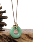 Baikalla Jewelry 18k Gold Jadeite Necklace Copy of Copy of Copy of Copy of Copy of 18k Rose Gold Genuine Burmese Jadeite Lucky Kou Kou Pendant Necklace With AA Ruby