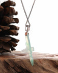 Baikalla Jewelry Jade Pendant Genuine Burmese Ice Green Jadeite Jade Lucky Necklace With 14k White Gold Diamond Bail