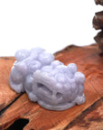 Baikalla Jewelry genuine jadeite carving Baikalla™ Pi Xiu Genuine Burmese Lavender Jadeite Jade PiXiu Pendant Necklace (FengShui Lucky)