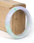 Baikalla Jewelry Jadeite Jade Bangle Bracelet Genuine Burmese Lavender & Green Jadeite Jade Bangle Bracelet (56.62 mm)