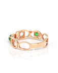 Baikalla Jewelry Jadeite Engagement Ring Baikalla™ "Melba" 18k Rose Gold Natural Imperial Jadeite Wedding Band