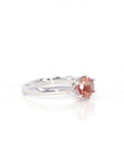 Baikalla Jewelry Gold Sapphire Ring 14k White Gold Sunstone Ring