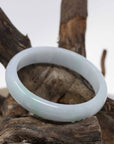 Baikalla Jewelry Jadeite Jade Bangle Bracelet Baikalla™ "Classic Bangle" Genuine Burmese Green Jadeite Jade Bangle Bracelet (62.38mm)