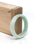 Baikalla Jewelry Jadeite Jade Bangle Bracelet Baikalla™ "Half-Round Oval Bangle" Genuine Burmese Vibrant Green Jadeite Jade Oval Bangle Bracelet (51.74 mm)
