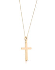 Baikalla Jewelry 14K Pure Yellow Gold Pendant 14k Yellow Gold Crosse Charm Necklace