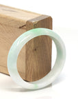 Baikalla Jewelry Jadeite Jade Bangle Bracelet Baikalla™ "Classic Bangle" Genuine Burmese Green Jadeite Jade Oval Bangle Bracelet (58.3 mm)