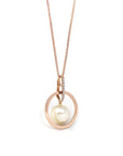 Baikalla Jewelry Gemstone Pendant Necklace 18k White Gold White Pearl Necklace With CZ