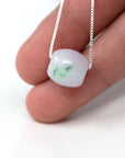 Baikalla Jewelry Jade Pendant Necklace Baikalla™ "Good Luck Button" Necklace Real Lavender Jade Lucky TongTong Pendant Necklace