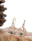 Baikalla Jewelry 18k Gold Jadeite Necklace 18k Rose Gold "Bubble Collection" Multi-color genuine Jadeite Jade Earrings & Diamond