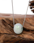 Baikalla Jewelry Jade Pendant Necklace Baikalla™ "Good Luck Button" Necklace Real Blue-Green Jade Lucky TongTong Pendant Necklace
