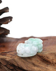 Baikalla Jewelry genuine jadeite carving Genuine Burmese Green Jadeite Jade PiXiu Pendant Necklace