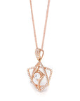 Baikalla Jewelry gemstone jewelry 18k Rose Gold Star Necklace with CZ