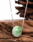 Baikalla Jewelry Jade Pendant Necklace Baikalla™ "Good Luck Button" Necklace Real Rich Green Jade Lucky KouKou Pendant Necklace