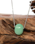 Baikalla Jewelry Jade Pendant Necklace Baikalla™ "Good Luck Button" Necklace Real Green Jade Lucky TongTong Pendant Necklace