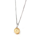 Baikalla Jewelry Gemstone Pendant Necklace 18k White Gold Golden Pearl Necklace With Diamond