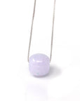 Baikalla Jewelry Jade Pendant Necklace Baikalla™ "Good Luck Button" Necklace Real Lavender Jade Lucky TongTong Pendant Necklace