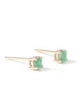Baikalla Jewelry Gold Gemstone Earrings Baikalla™ 14K Classic Yellow Gold Natural Emerald Earrings