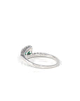 Baikalla Jewelry Gold Emerald Ring 18k White Gold Natural Emerald Ring With Diamond