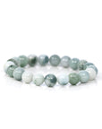 Baikalla Jewelry jade beads bracelet Jadeite Jade 10mm Round Blue Green Beads Bracelet (10mm)